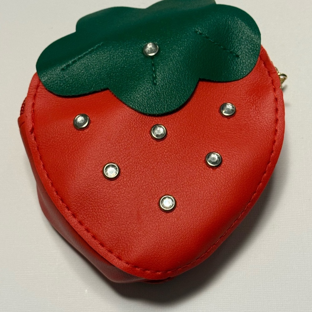 Strawberry Purse, Funny Food Purse, Strawberry Bag, Funny Food Bag, Berry Bag